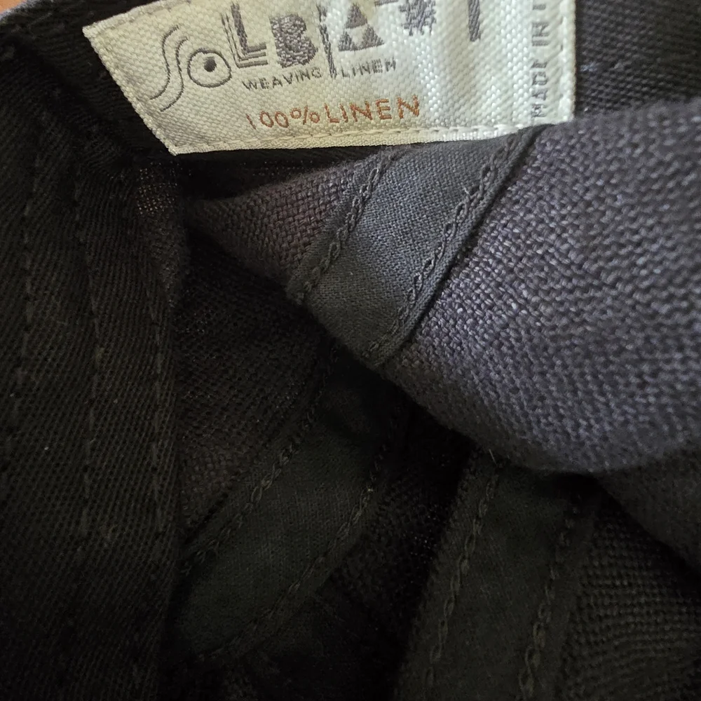 Supreme Black Linen Fitted Camp Cap - Picture 5 of 7